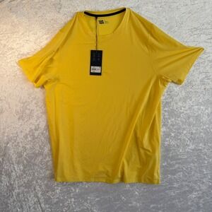 VRST Mens L Yellow Blaze Heather Performance TShirt Moisture Wicking Stretch